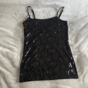 Black sequin top